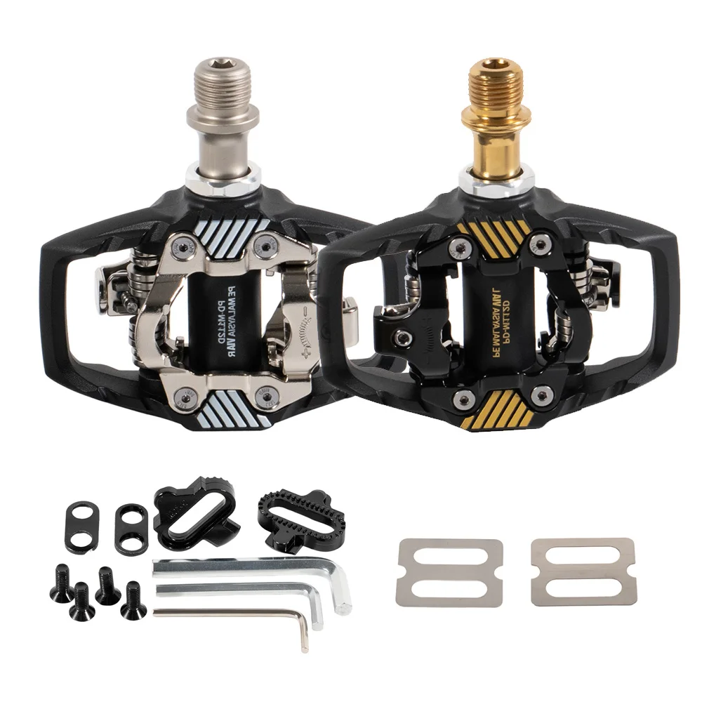 

Self-Locking Bicycle Pedals with Cleats - Mountain Bike Pedals Compatible with Shimano SPD - Cycling Pedal Accessories