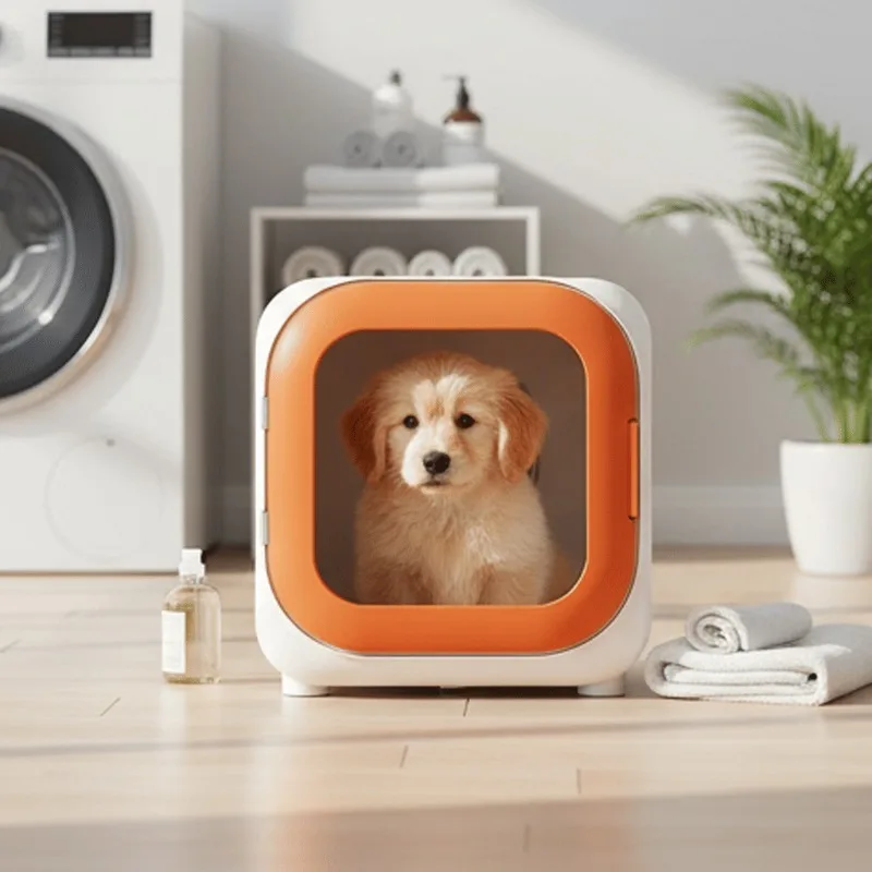 

Electric Plastic Pet Dryer for Cats & Dogs-Quiet Home Use Drying Box with Water Blower