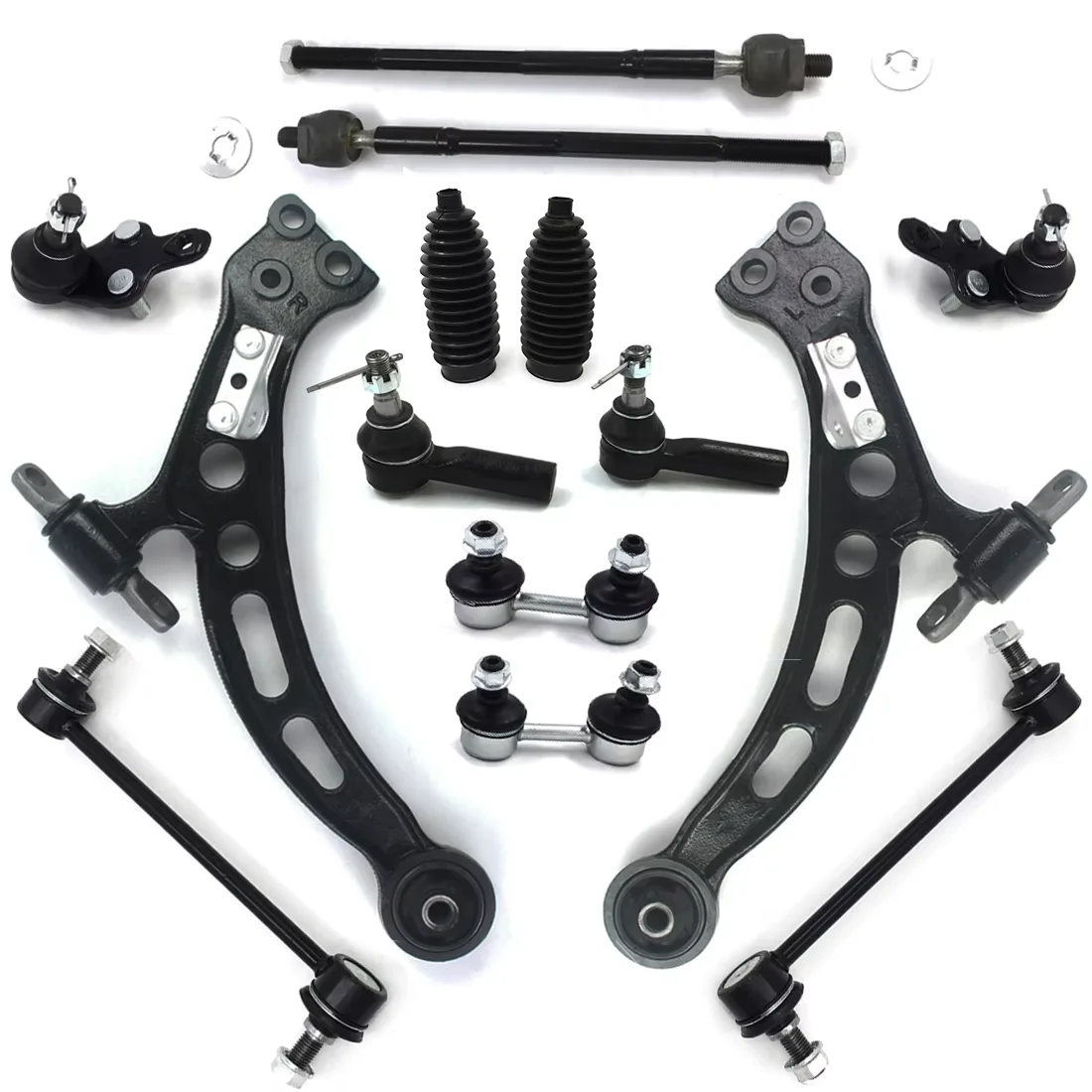 

AzbuStag 14Pcs Front Lower Control Arm Sway Bar Link Tie Rod Boot Ball Joint Kits for TOYOTA CAMRY AVALON LEXUS ES300 1992-1996