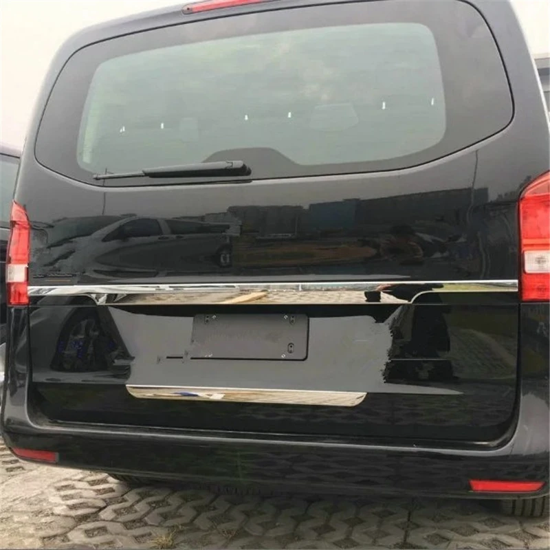 WELKINRY For Benz Vito V-Class V260 V220d Valente W447 3rd Generation 2014-2023 EQV Metris Car Tail Rear Box Gate Back Door Trim