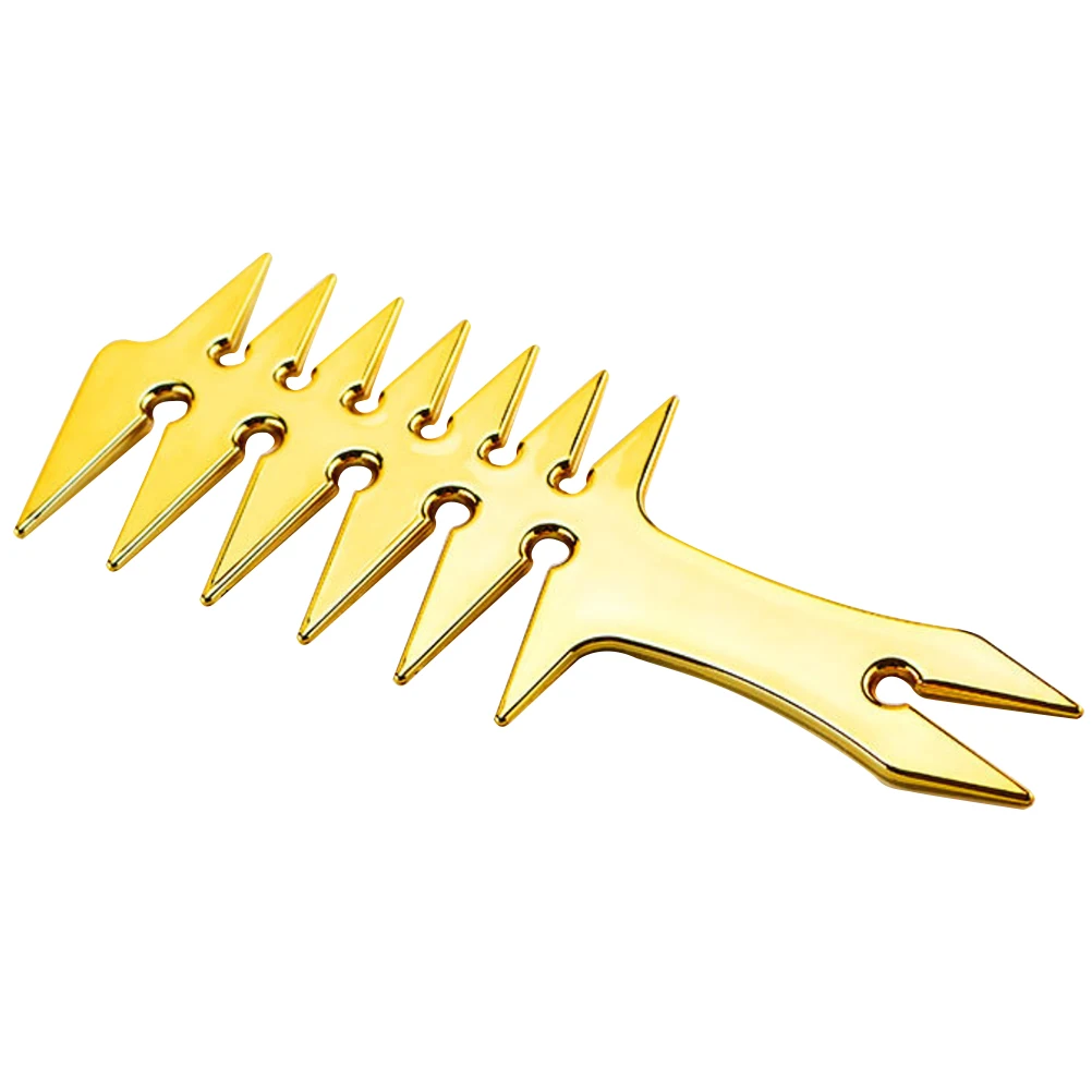 

Retro Hairstyling Comb ABS Wide Teeth Gold Plated Smooth Comfortable DIY Hair Salon Supplies Plastic Comb Scalp Massager