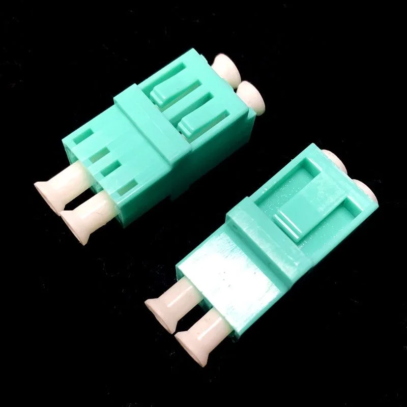 LC adapter RJ45 type 500PCS Duplex SM MM APC OM3 blue green gray auqa fiber optic coupler  IL 0.2dB flangeless