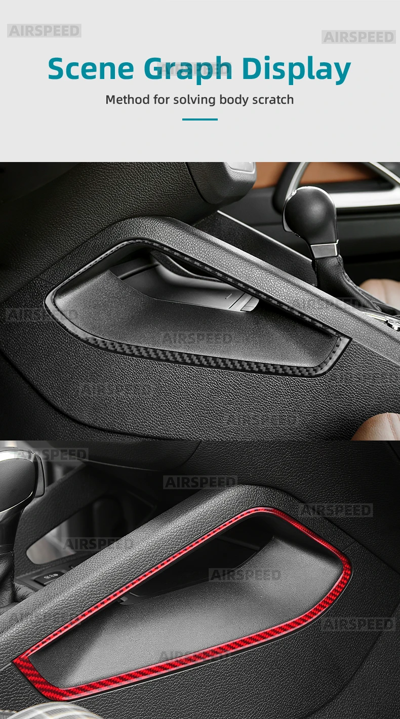 Für Volkswagen Scirocco 2008-2012 2013 2014 2015 2016 2017 2018 Echte Weiche Carbon-Faser Schalthebel-Seitenrahmen-Aufkleber Innenausstattung – Detail 9