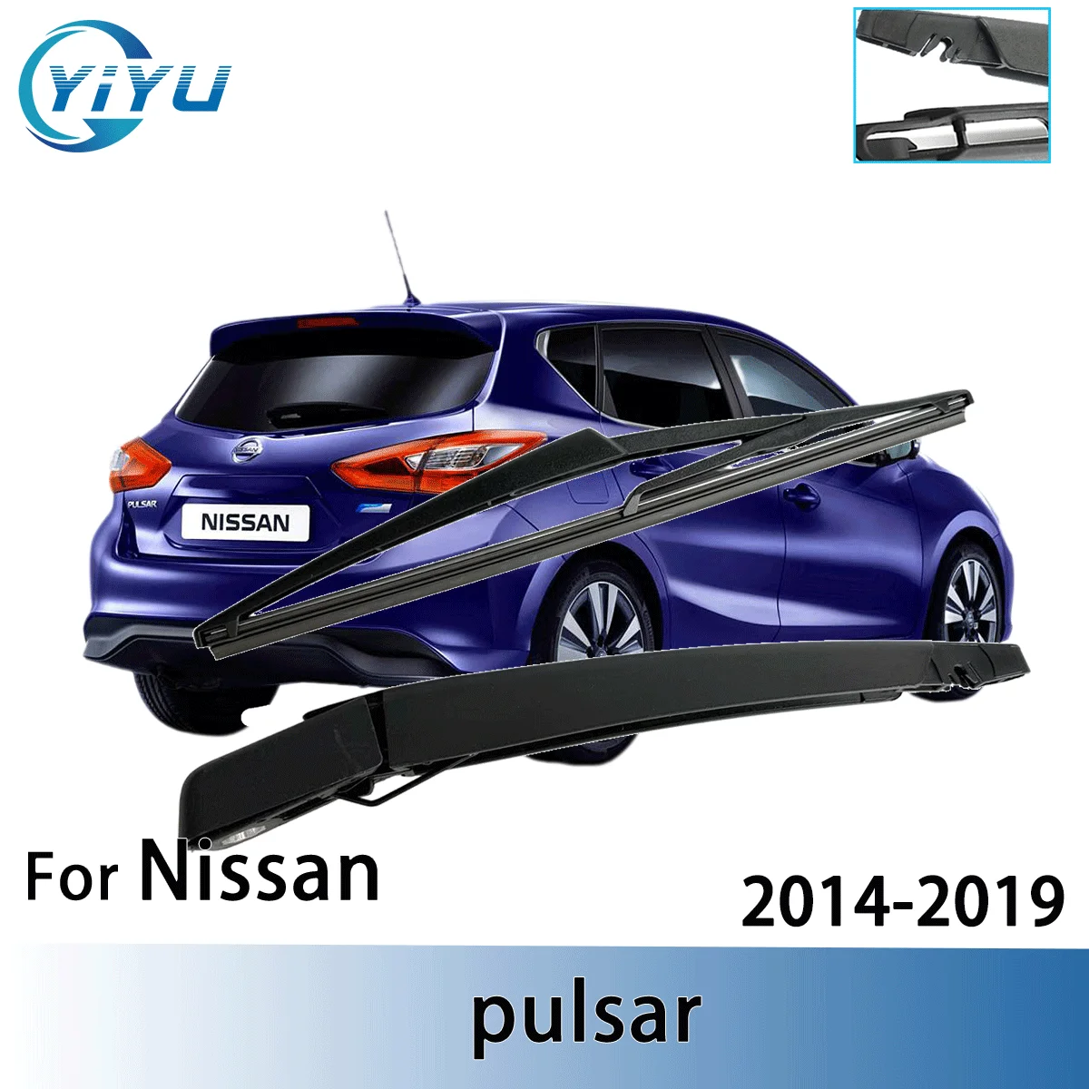 1/2 Stück Heckscheibenwischerblatt Wischerarm-Set für Nissan Pulsar 2014-2019 Windschutzscheibenwischer Bürsten