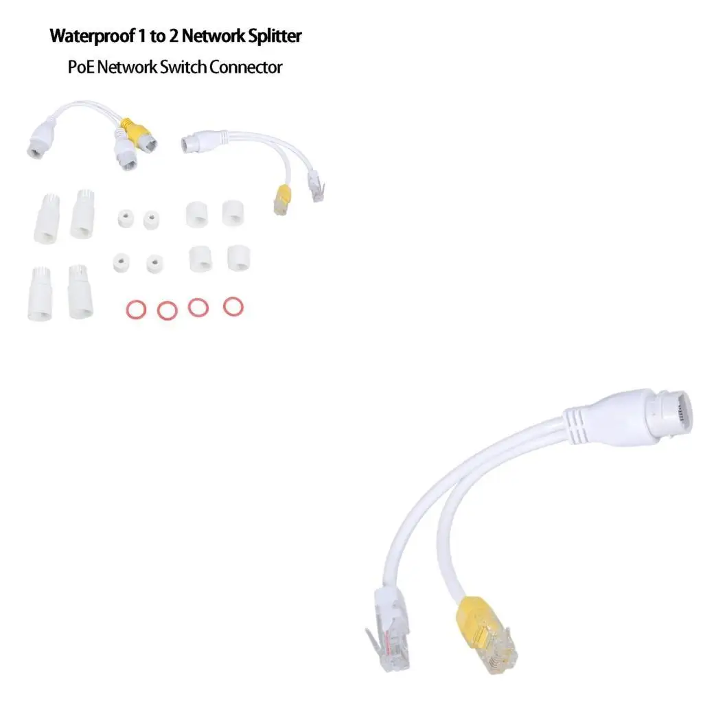 

652F 2-in-1 Networking Cabling Connector RJ45 Connector for Security Camera Install