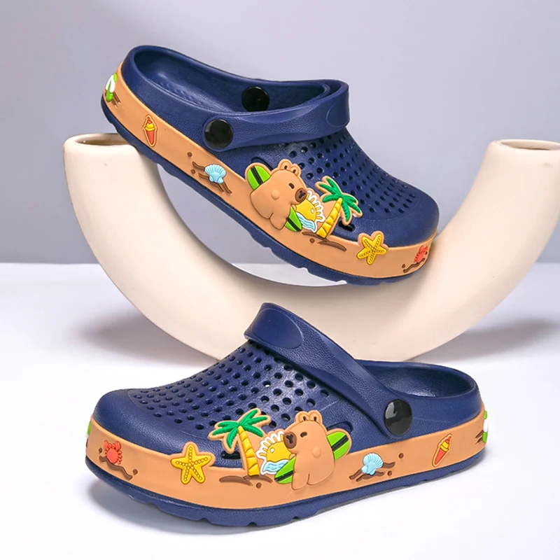 Schattige kinderen slippers cartoon meisjes klompen oorsprong ontwerp kinderen zomer strand water blote voeten schoenen zachte meisjes slippers sandaal