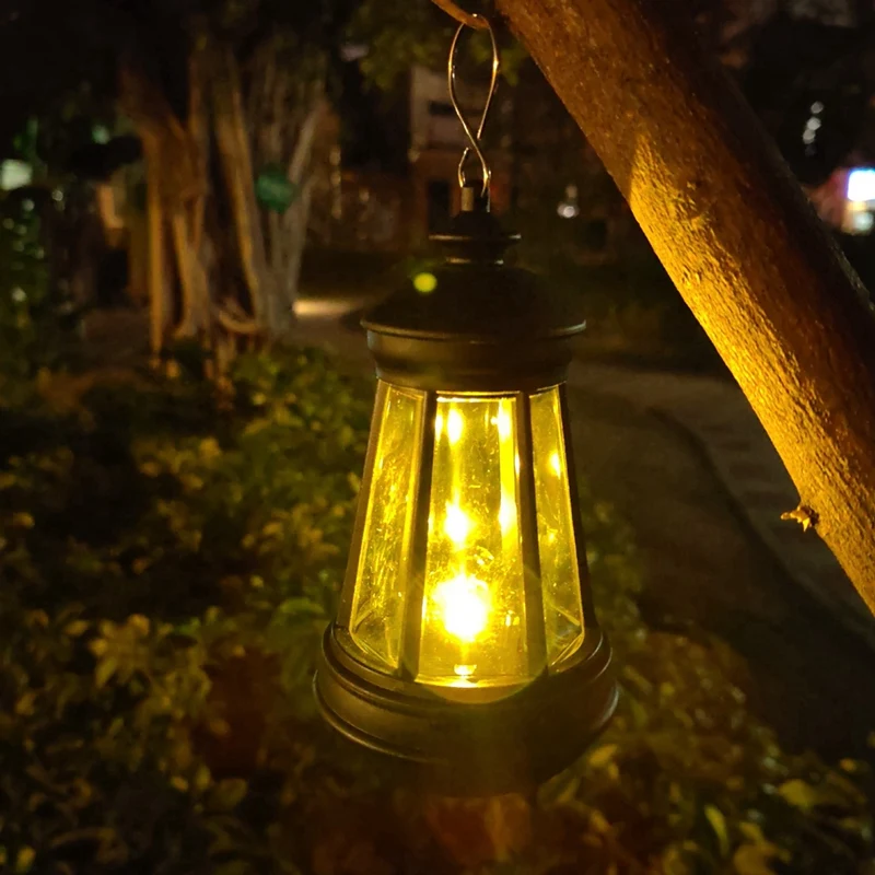 Solar Lantern Outdoor Waterproof Large Lighthouse Lantern Led Light Source Garden Decorative Lights Decorative Lights