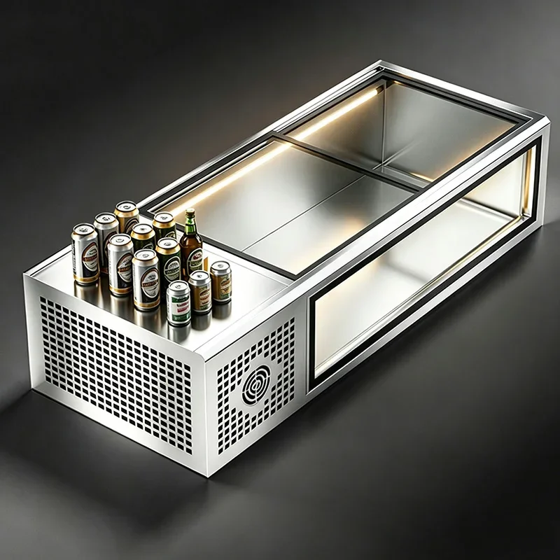 Countertop Refrigerated Display Cases, Mobile Freezers, Commercial Refrigerated and Frozen Barbecue Display Cases (Customized)