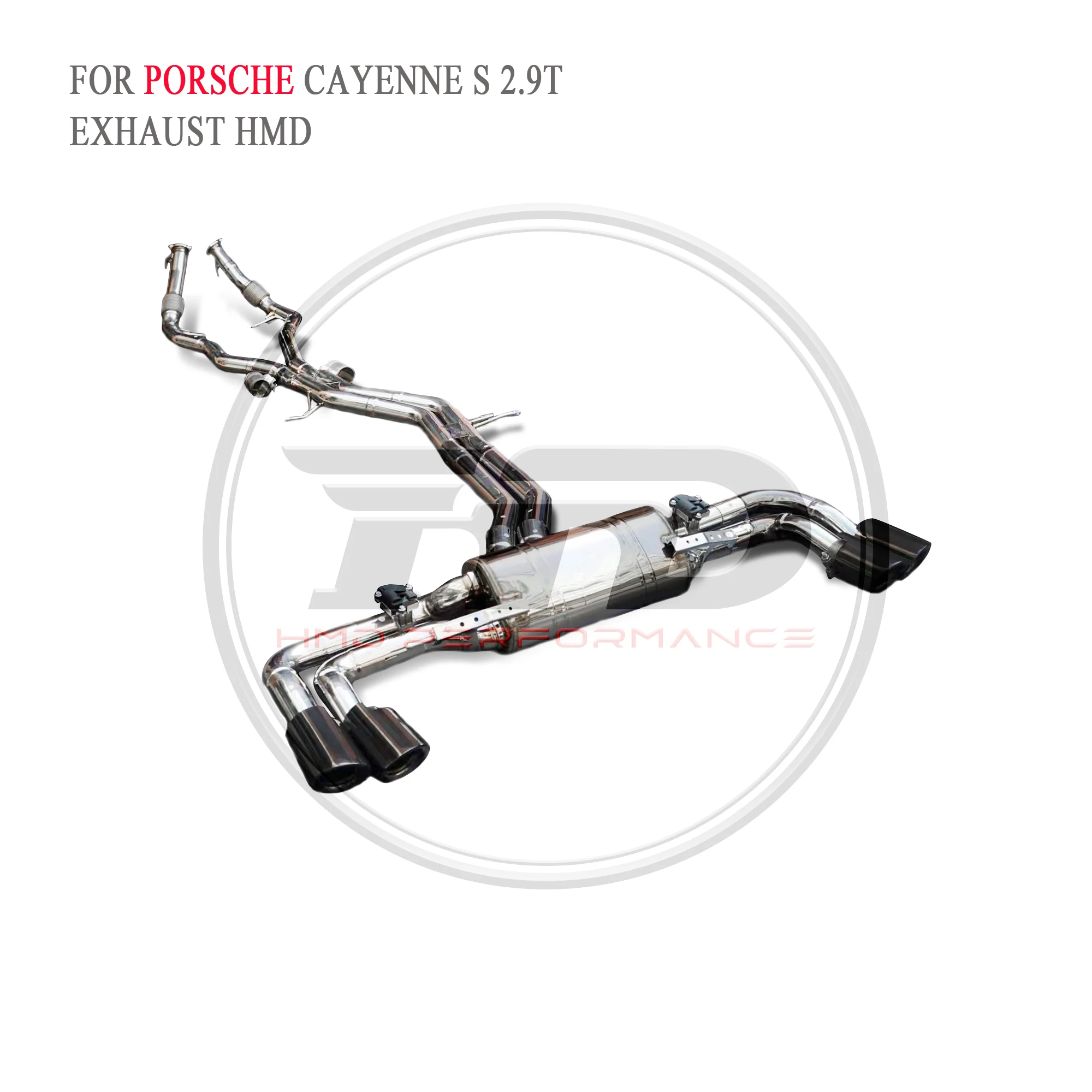 

HMD Exhaust System Stainless Steel Performance Catback for Porsche Cayenne S 2.9T With Middle Pipe Muffler With Valve