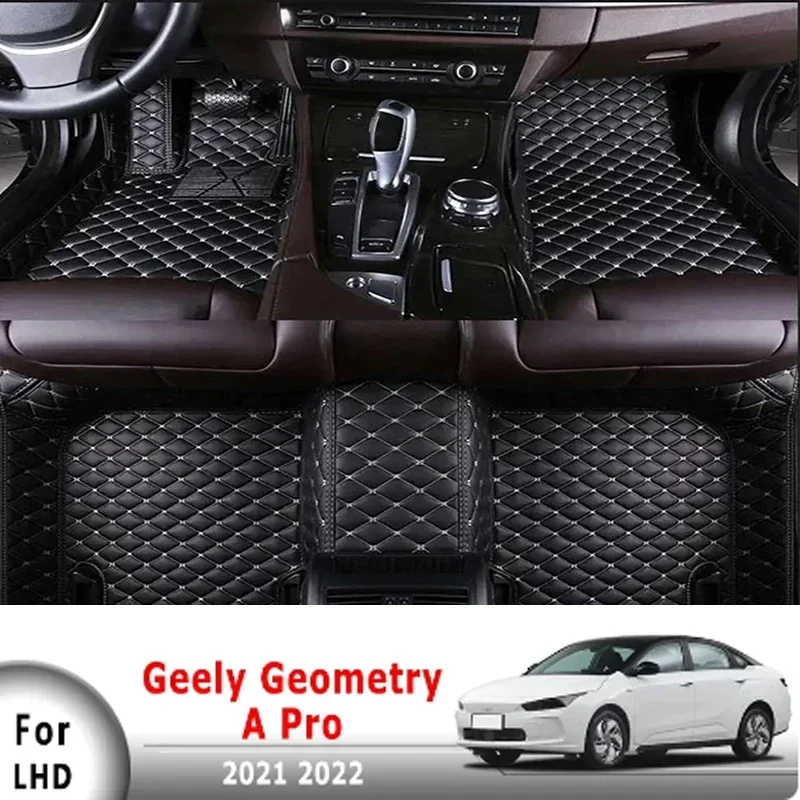 3D For Geely Geometry A Pro 2021 2022 Car Floor Mats Custom Covers Carpets Interior Accessories Rugs Replacement Parts Waterproo