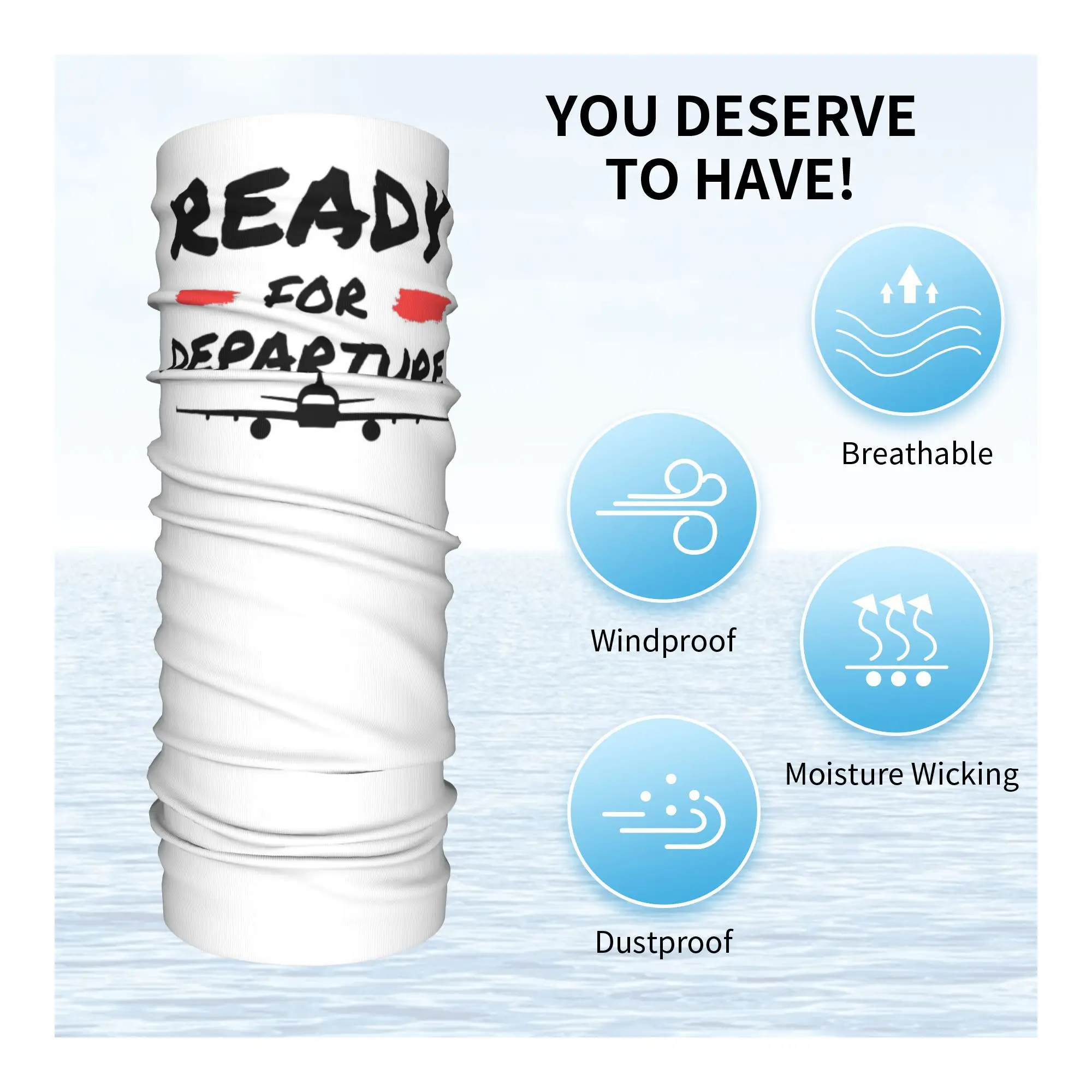 غطاء رقبة باندانا جاهز للطائرة، وشاح ملفوف مطبوع متعدد الاستخدام، بالاكلافا للمشي لمسافات طويلة وصيد الأسماك