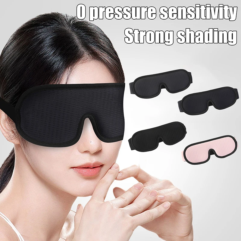 1Pcs 3D Mask For Sleep Eye Mask Lights Blockout Soft Padded Sleeping Fabric Cover Shade Blindfold Eyepatch