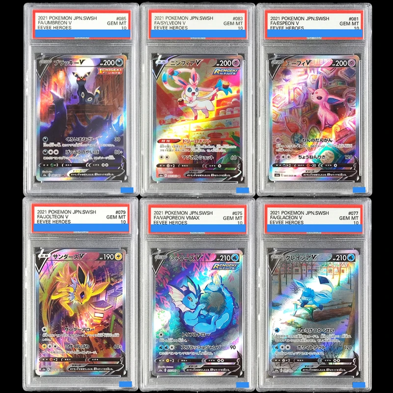 

Diy 2021 Pokemon Japanese Sword & Shield Eevee Heroes #085 Fa/umbreon V Eevee Vaporeon Heroes Grade Gem Mint 10 Collection Card