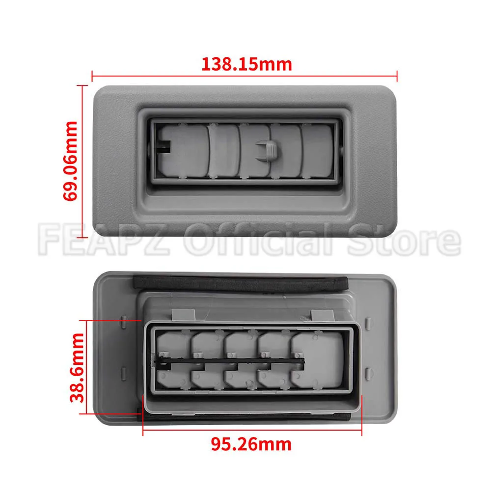 MR360997 MR360996 For Mitsubishi Pajero V73 V32 1989-2006 Panel Cover Air Conditioning Vent Upper Plastic Gray