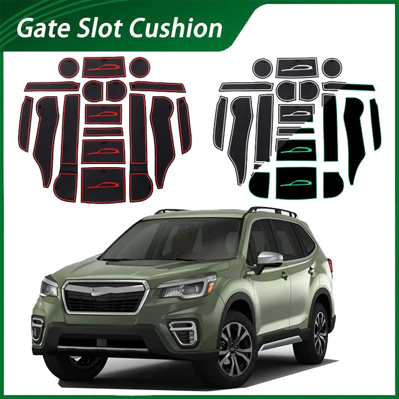 

Накладка на дверную прорезь автомобиля для Subaru 19, накладка на дверную прорезь FORESTER, накладка на ящик для хранения, противоскользящая накладка для модификации интерьера Forester