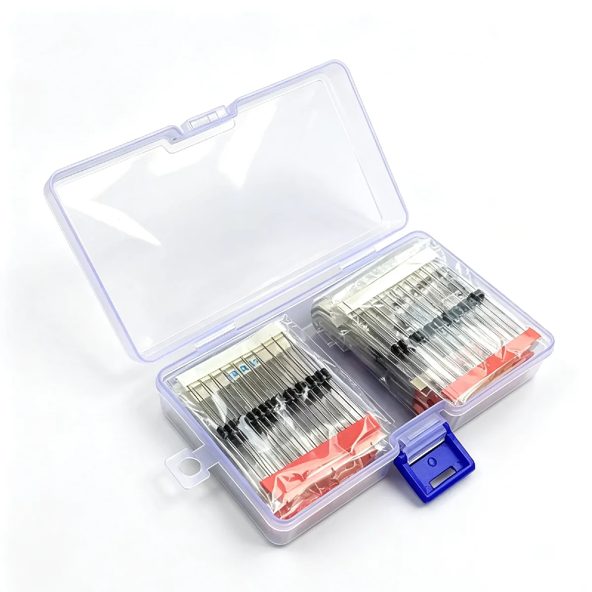 200Pcs Diode Assortment Kit,14 Values Rectifier Schottky Fast Recovery Diodes Set with Storage Box for Electronic DIY Project