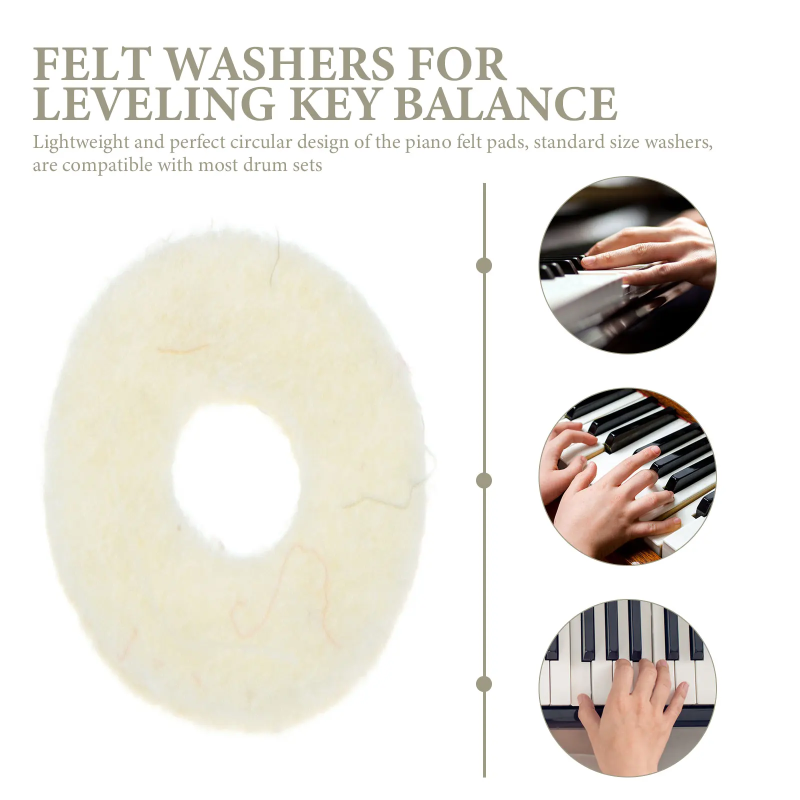 

90 Pcs Piano Key Washers Regulating Tool Felt Tools Accessories Keyboard Repair Parts Tuning