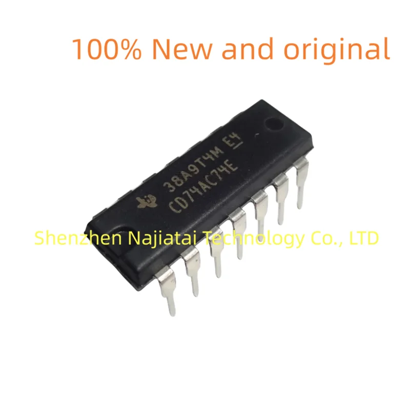 

10 шт./лот 100% Новый оригинальный чип CD74AC74E DIP-14 IC