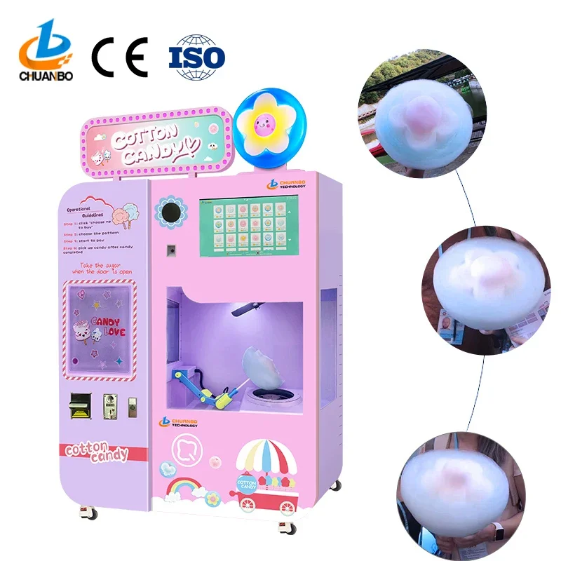 Popular Intelligent Business Vending Machine Automatic Cotton  And Candy Machine Making Robot Vending Machine For Shopping Mall