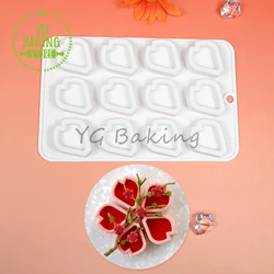 Dorica 12 Cavity 3D Sakura Petal Design Pudding Silicone Mousse Mould DIY Dessert Chocolate Mold Cake Decorating Tools Bakeware