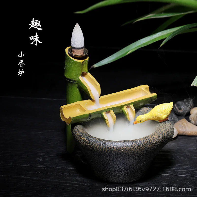 Creative reflux retro flowing smoke incense burner home aromatherapy burner large