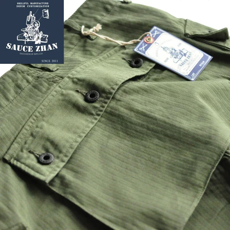 SauceZhan USMC P44 HBT U.S. Army Trousers VINTAGE Trousers Military Style Military Pants Men\'s Pants & Capris Herringbone