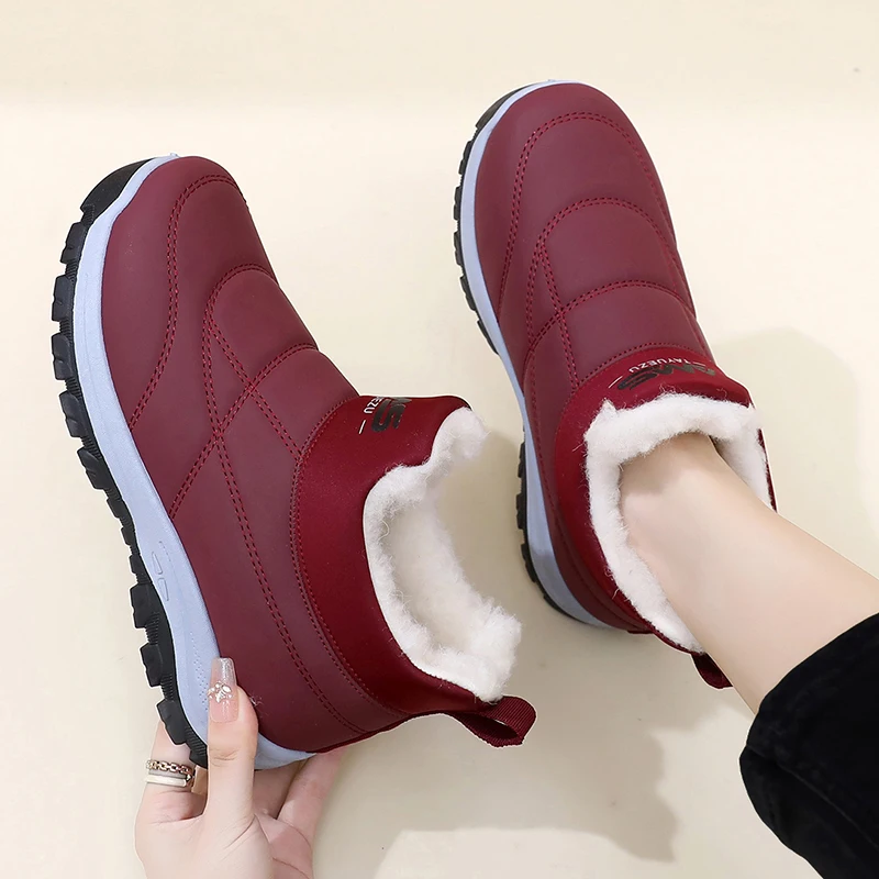 

2025 зимняя новая женская хлопковая обувь, повседневная универсальная противоскользящая и прочная теплая и удобная хлопковая обувь с бесплатной доставкой