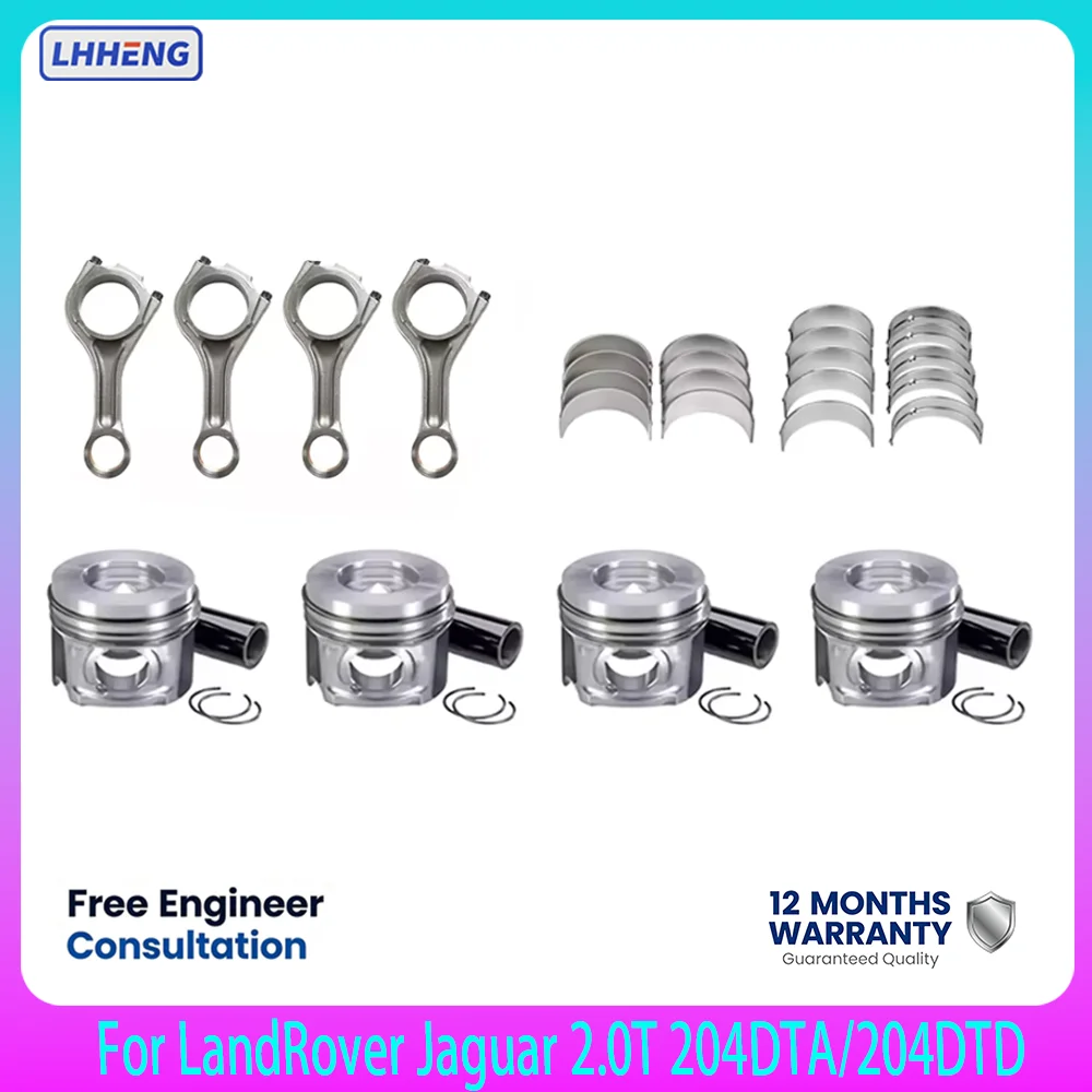 Engine Rebuild Kit For Land Rover Jaguar 2.0D 204DTA 204DTD AJ200 Diesel 2014-2023 Pistons Rings Bearings Con Rods
