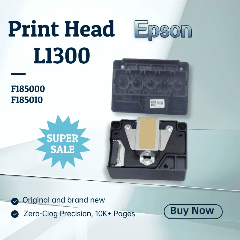 

Original Epson L1300 Print Head F185000 F185010 Printhead New for Epson L1300 T1110 ME1100 C1100 WF1100 Printer Head Replacement