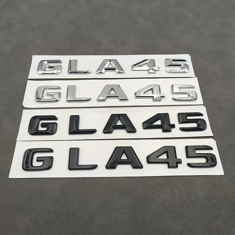 3D ABS Chrome GLA45 GLA45 Logo Kofferbak Letters Embleem Badge Sticker Voor Mercedes Benz GLA45 AMG W156 X156 H547 Accessoires