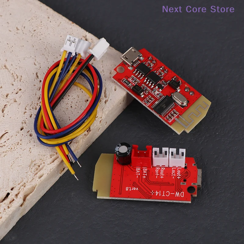 [NC]1PC CT14 Type-C Micro Stereo Bluetooth 4.2 Power Amplifier Board Module 3.7v 5V 5W+5W Mini With Charging Port EGBO[NC]