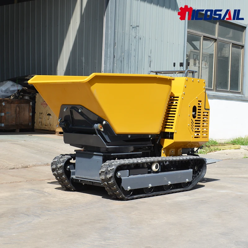 

Custom 1200kg Crawler Rotary Dump Truck For Farm Garden Mining Terrain Adaptable Equipment