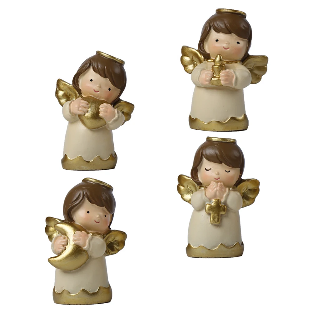 

4pcs Resin Crafts Bedroom Living Room Home Decoration Car Party Home Decoration Cake Decor