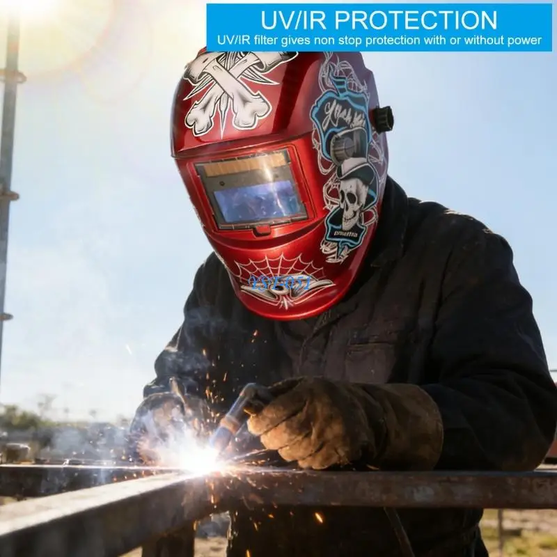 

E15A Solar Battery Operated Welding Hoods With Adjustable Headband And PP Shell