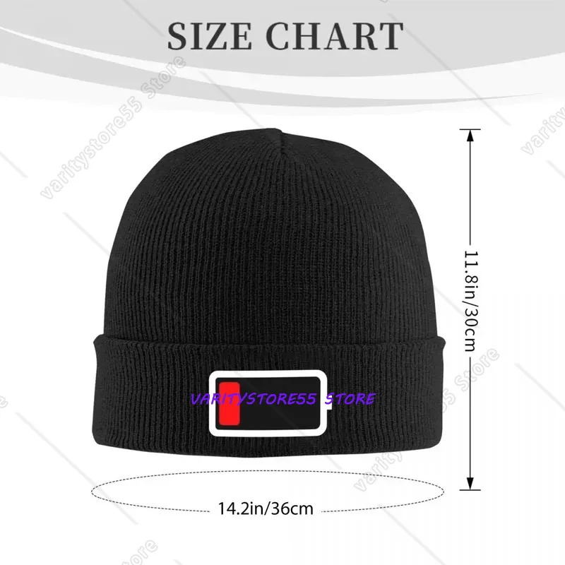 1% Battery Power Low Warm Knitted Bonnet Hats Beanie Hats Autumn Graphic Knit Hat Casual Female Male Outdoor Warm Soft Cap