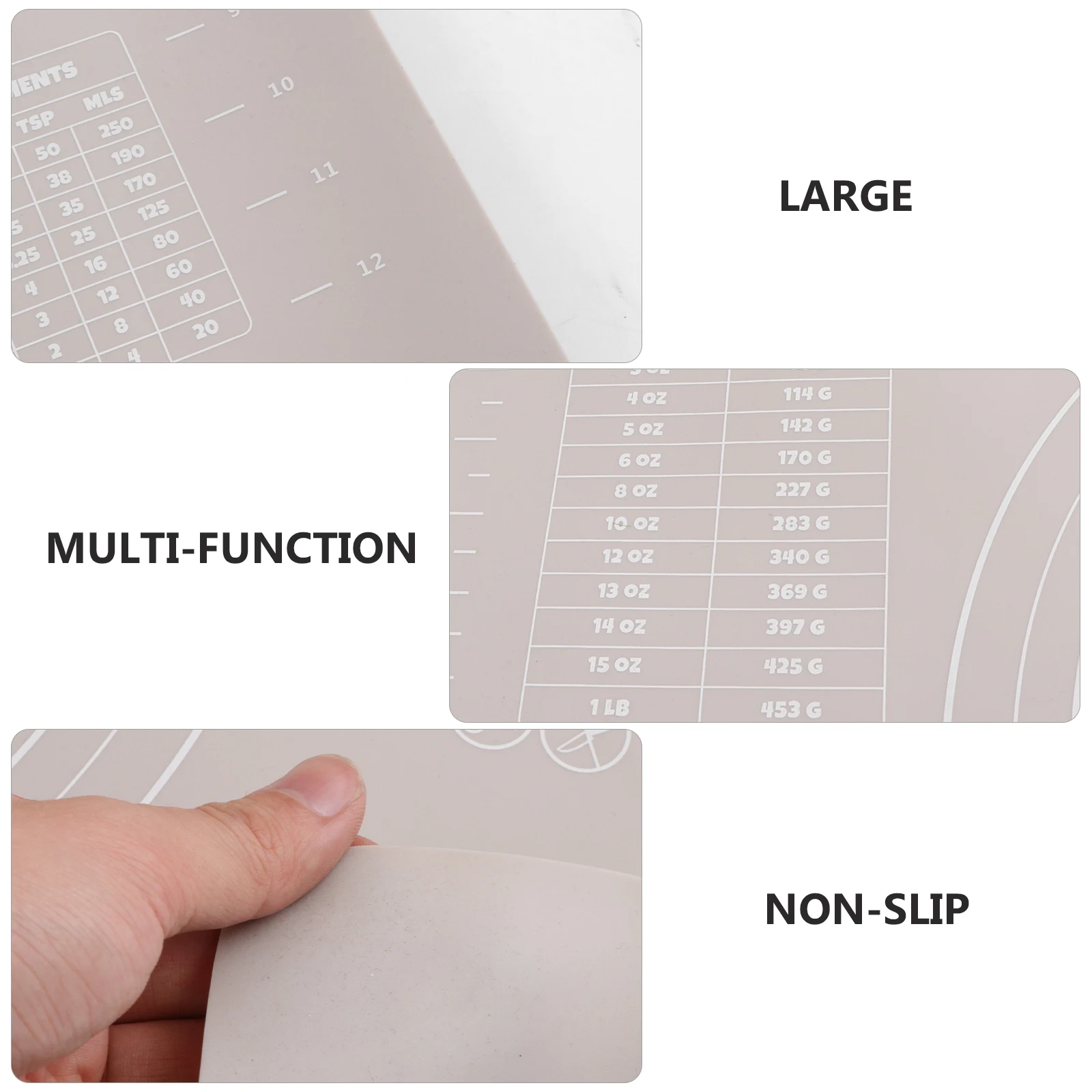 

Silicone Rolling Mat Baking Dough Pads Grey Scale Kitchen Tool Non Slip Bread Maker Pastry Supplies Measuring