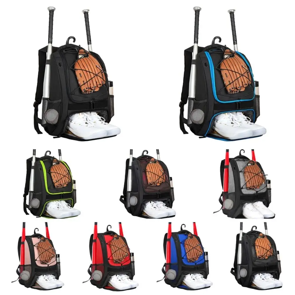 

New Bat Helmet Holders Baseball Bag Large Capacity Ventilated Bat Bag Shoe Compartment Water-Resistant Softball Backpack