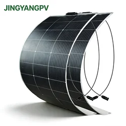 18V Solar Panel 125W 250W Flexible Solar Panels Monocrystaillne Solar Cell 12V/24V Battery Charge 1000W Home System Kits RV Boat