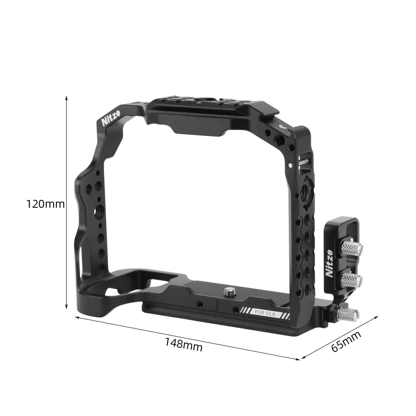 Nitze Cage with HDMI/ USB-C Cable Clamp for Panasonic LUMIX G9 II / S5 II / S5 IIX Camera - T-P05B