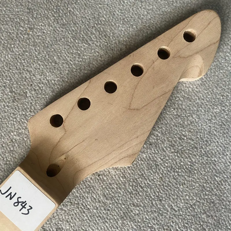 jN843 No Logo PEAVEY ST Electric Guitar Neck 22 Frets  648MM Scales Length Unfinished No Frets No Paints Maple Wood  DIY Part