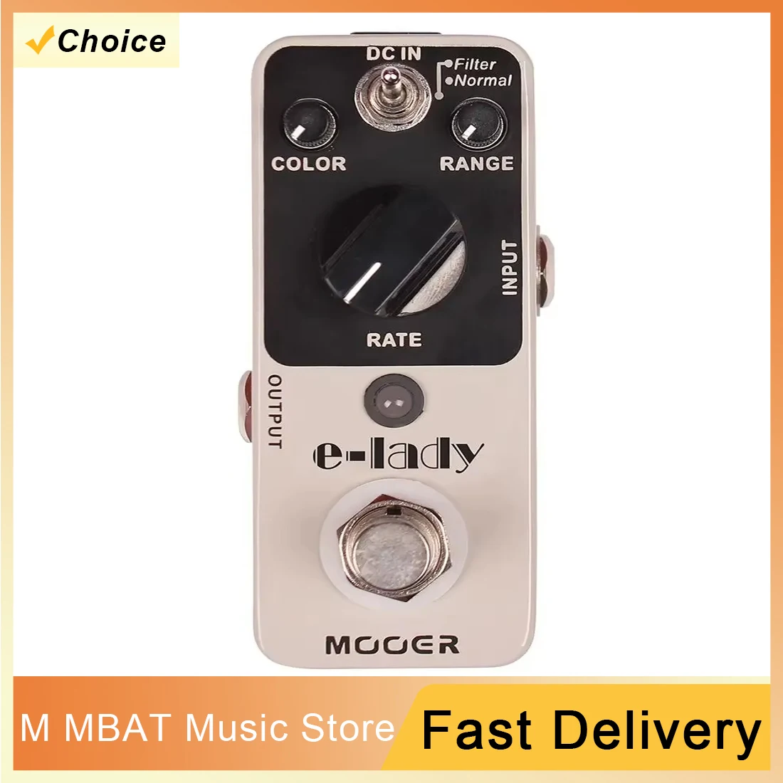 MOOER E-Lady Guitar Effects Pedal Analog Flanger 2 Modes Normal Filter True Bypass Full Metal Shell Guitar Effects Accessory