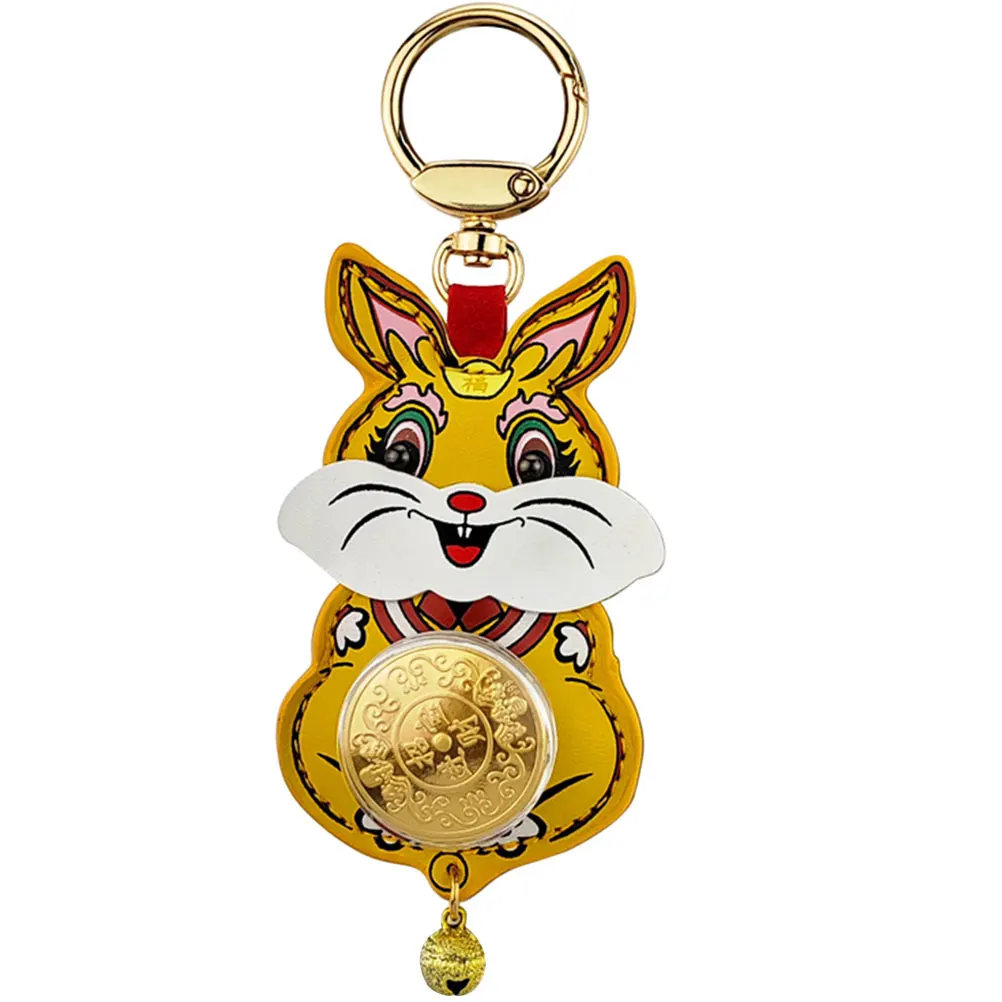 

Rabbit Keychains Lovely Key Rings Premium Zinc Alloy Bag Hanging Pendants New Year Gift Bunny Zodiac Wallet Charms