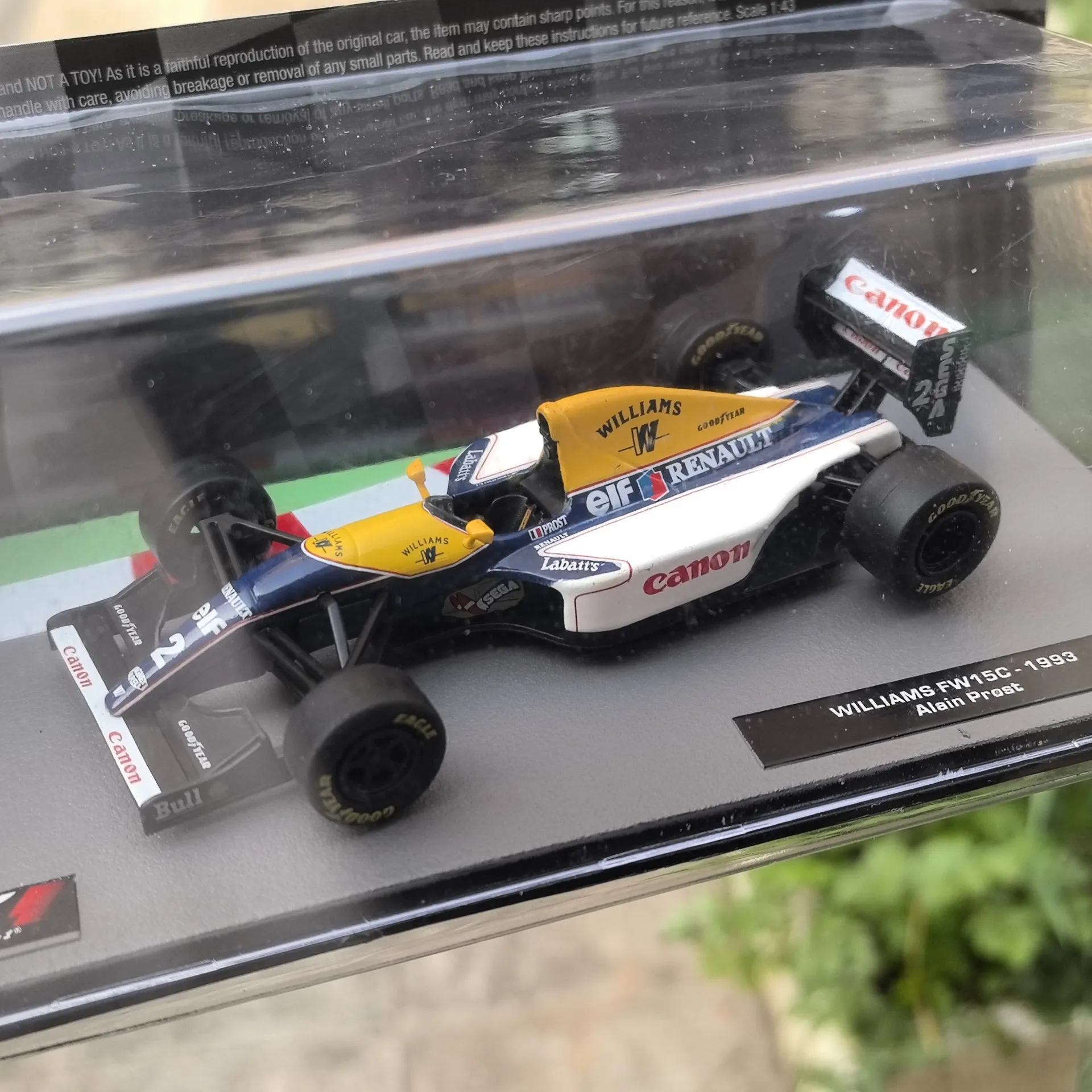 

Diecast IXO 1:43 Slcae WILLIAMS FW15C 1993 Alain Prost F1 Formula Racing Alloy Car Model Collectible Toy Gift Souvenir Display