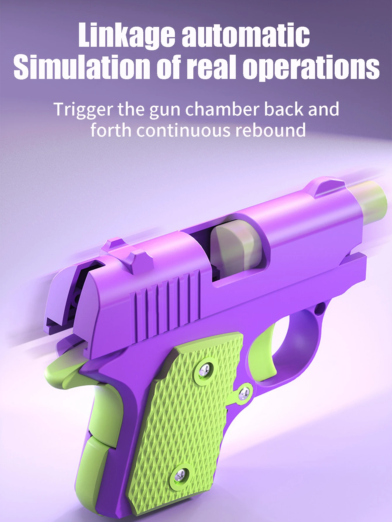 Mini M1911 - Collegamento meccanico - Recoil automatico - Pistola giocattolo di decompressione Modelli di pistola giocattolo Fidget non lanciabili