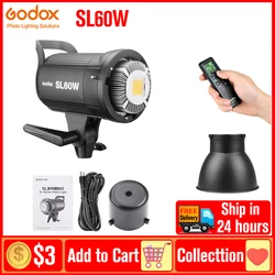 Godox SL60W SL-60W LED Video Light 5600K White Version Video Light Continuous Light Bowens Mount for Studio Video Recording