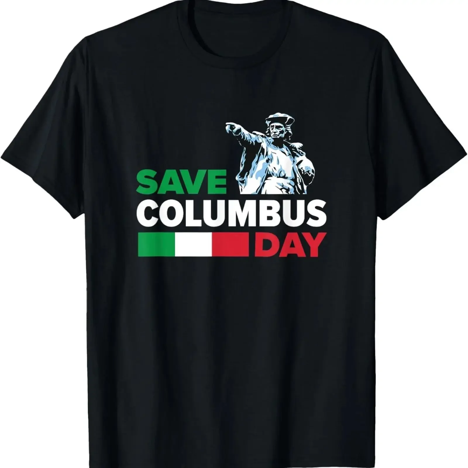 Save Columbus Day Italian Pride T Shirt  vintage Washed streetwear fashion Versatile Stretched Casual graphic Stylish