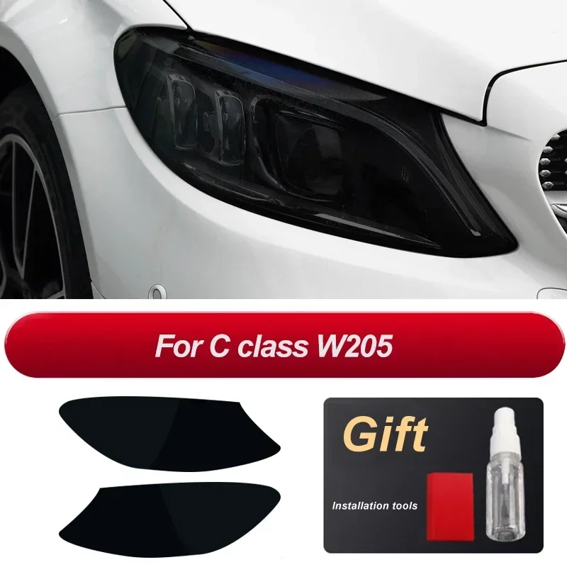 

2Pcs Car headlights protective film for Mercedes-Benz W177 W205 W212 W213 X253 X156 X167 X166 car TPU sticker car accessories