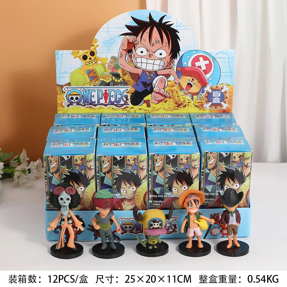 Jeden kawałek figurki Anime pudełko z niespodzianką Luffy zabawkowy Model niespodzianka kolekcja pudełek Anime Mistery Box zabawka prezent