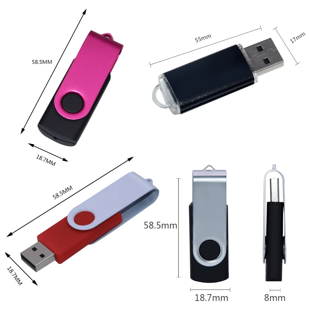 Pendrive 128gb 64gb 32gb 16gb Metal USB Flash Drive 2.0 32 64 128 16 GB Pen Drive 2.0 USB Stick Disk on Key Memory Card Logo