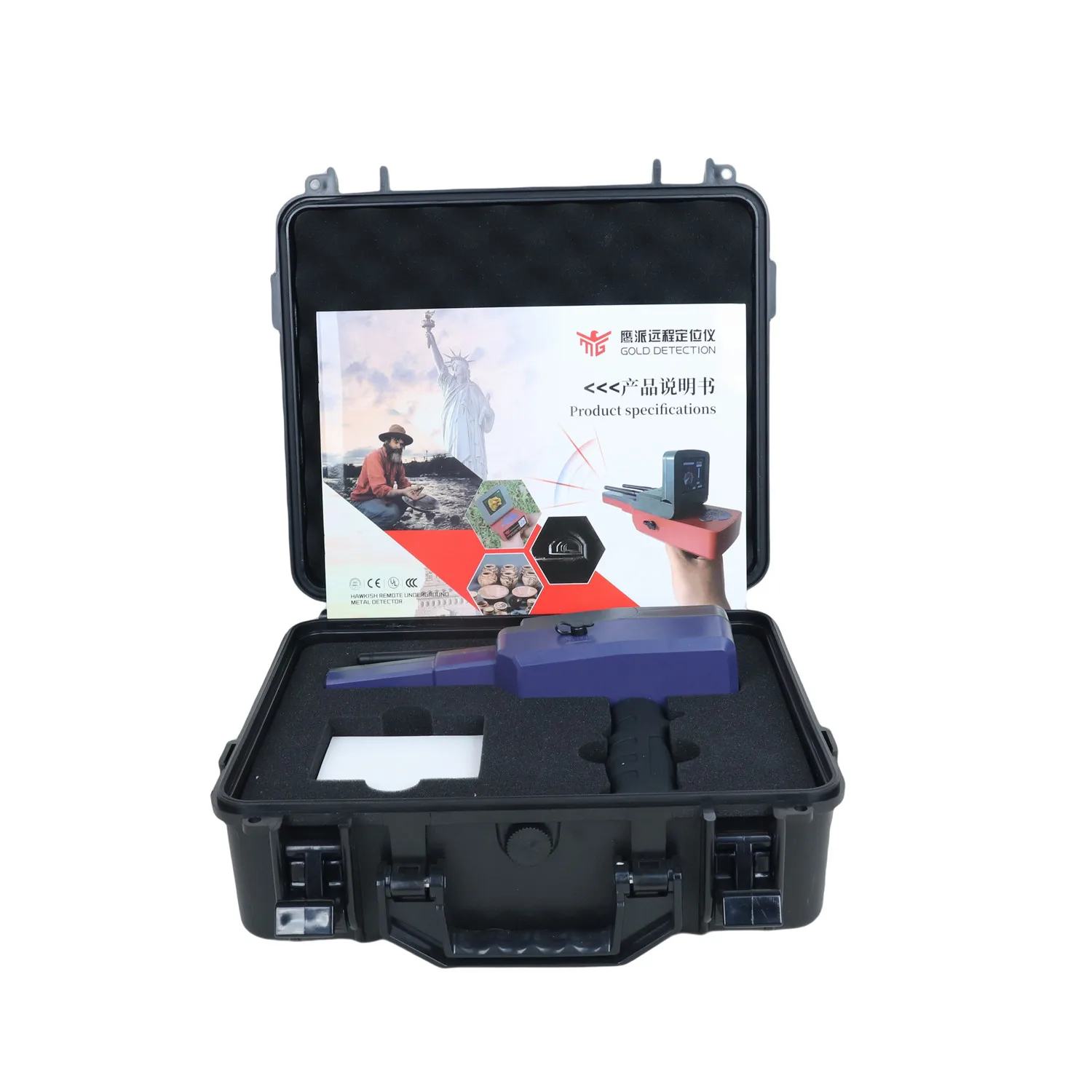 Detector de metais subterrâneo de longo alcance, scanner localizador de profundidade de 30 metros com display de digitalização de radar para cavidade de cobre, prata e ouro